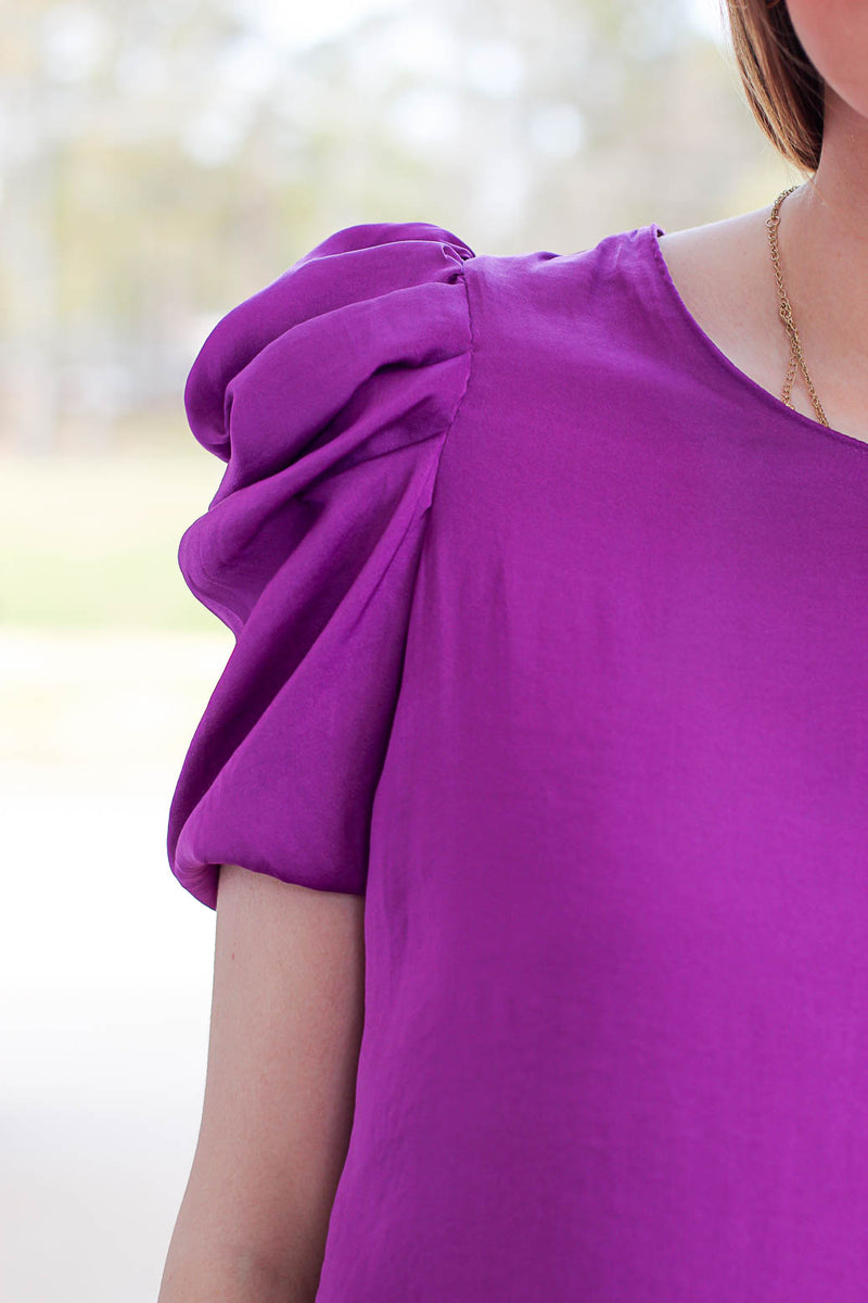 Let's Be Social Top-Purple