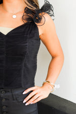 Spiral Strap Tank-Black