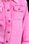Cutest Gauze Shacket-Pink