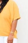 Classic Claire Top-Mustard