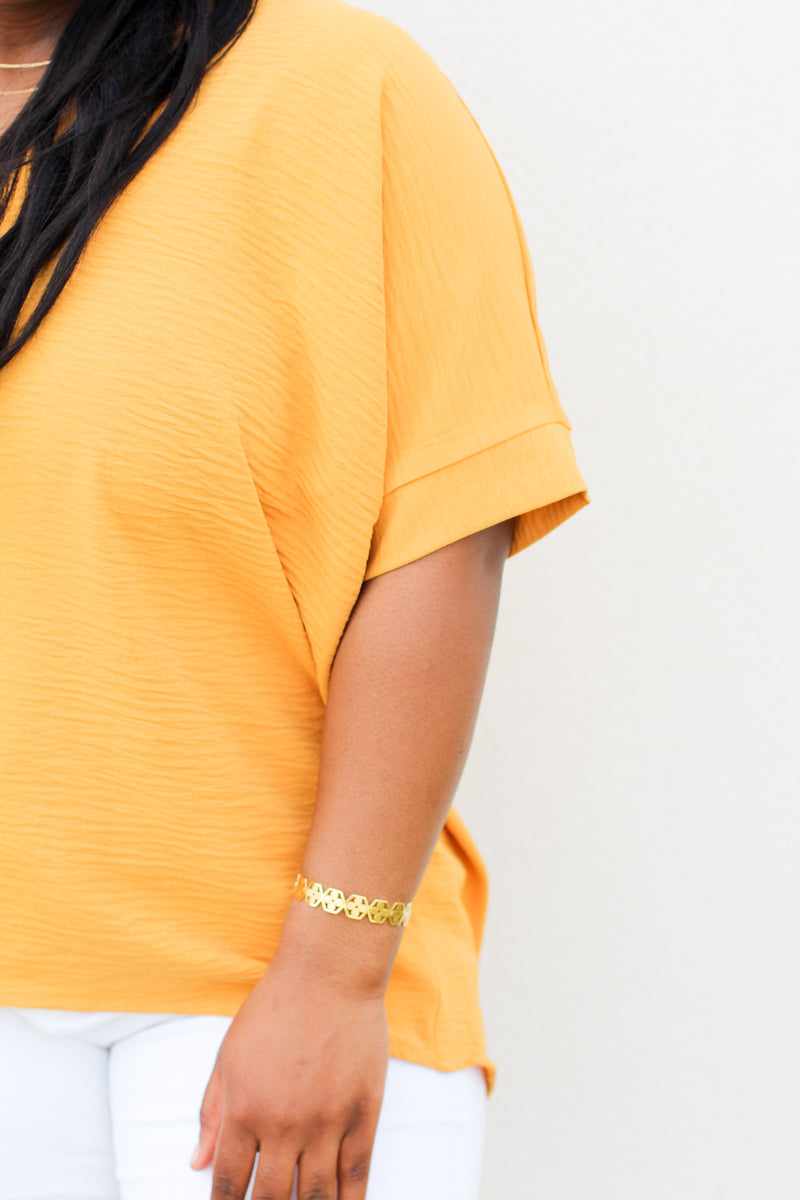 Classic Claire Top-Mustard
