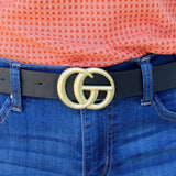 Thick Matte Buckle CG Belt-Black