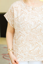 Mary Marble Top-Tan