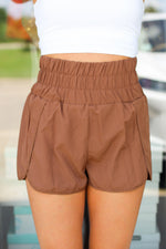 Trendy Active Shorts-Brown
