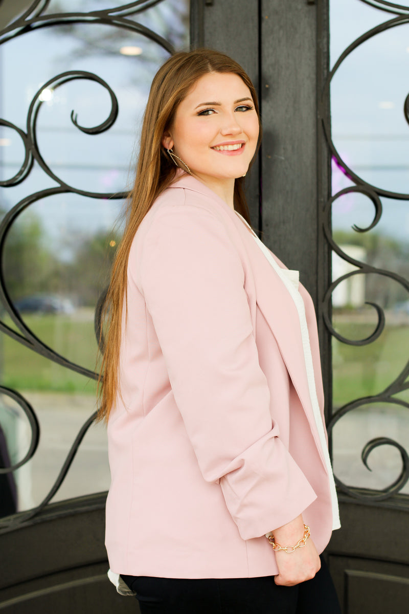 Work Ready Blazer-Blush