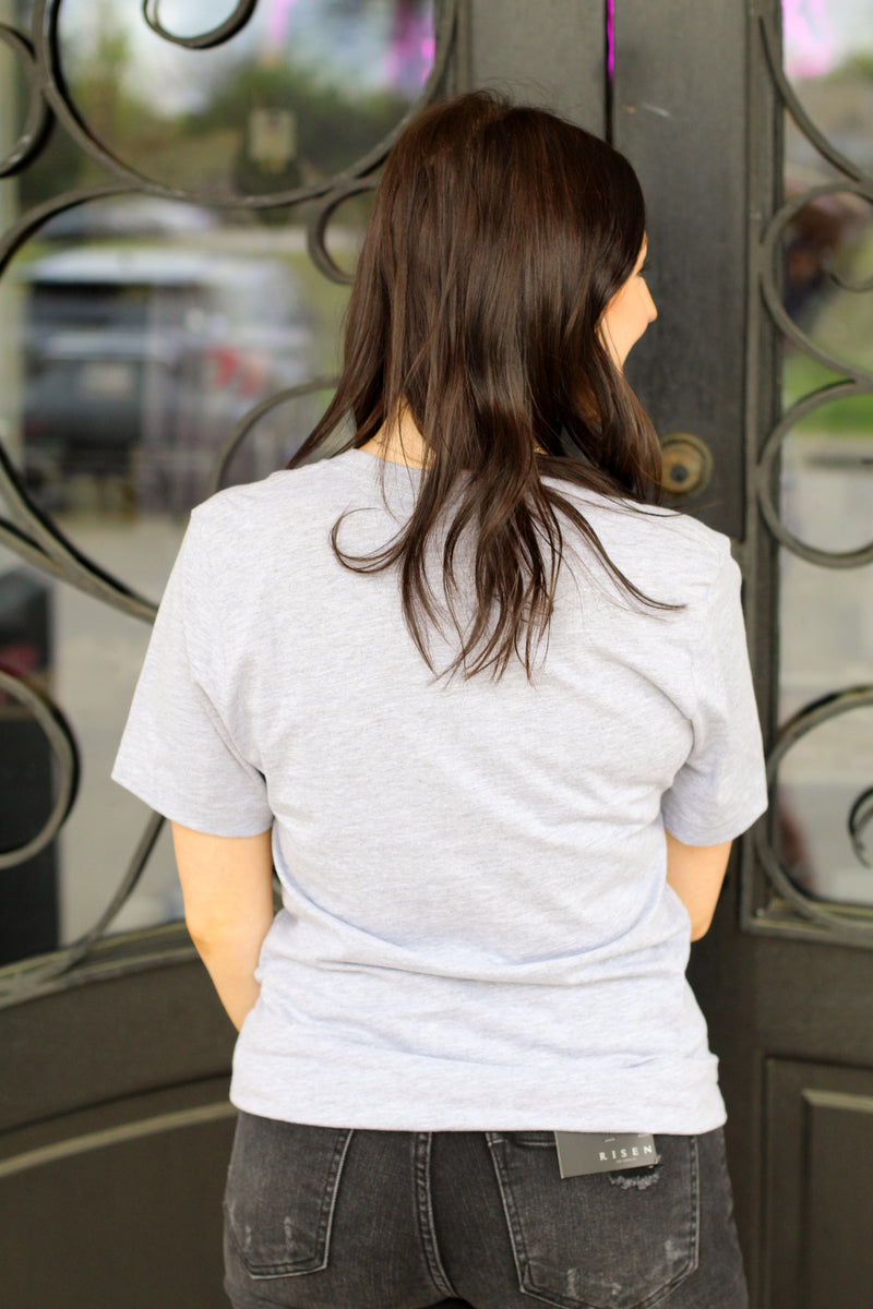 Cheetah Baseball Tee-Grey