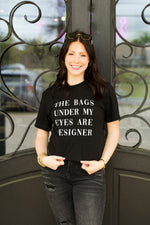 Designer Bag Graphic Tee-Black