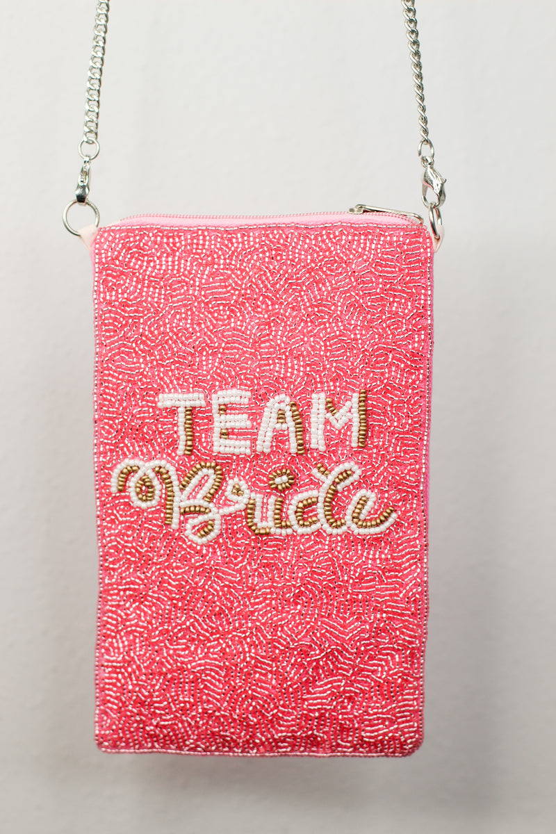 Beaded Coin Purse-Pink Bride