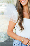 Oh So Girly Top-White