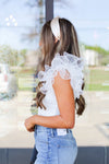 Oh So Girly Top-White